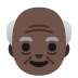 👴🏿 old man: dark skin tone display on Google